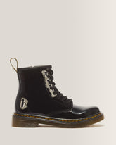 Junior 1460 Patent Leather Lace Up Boots - Black