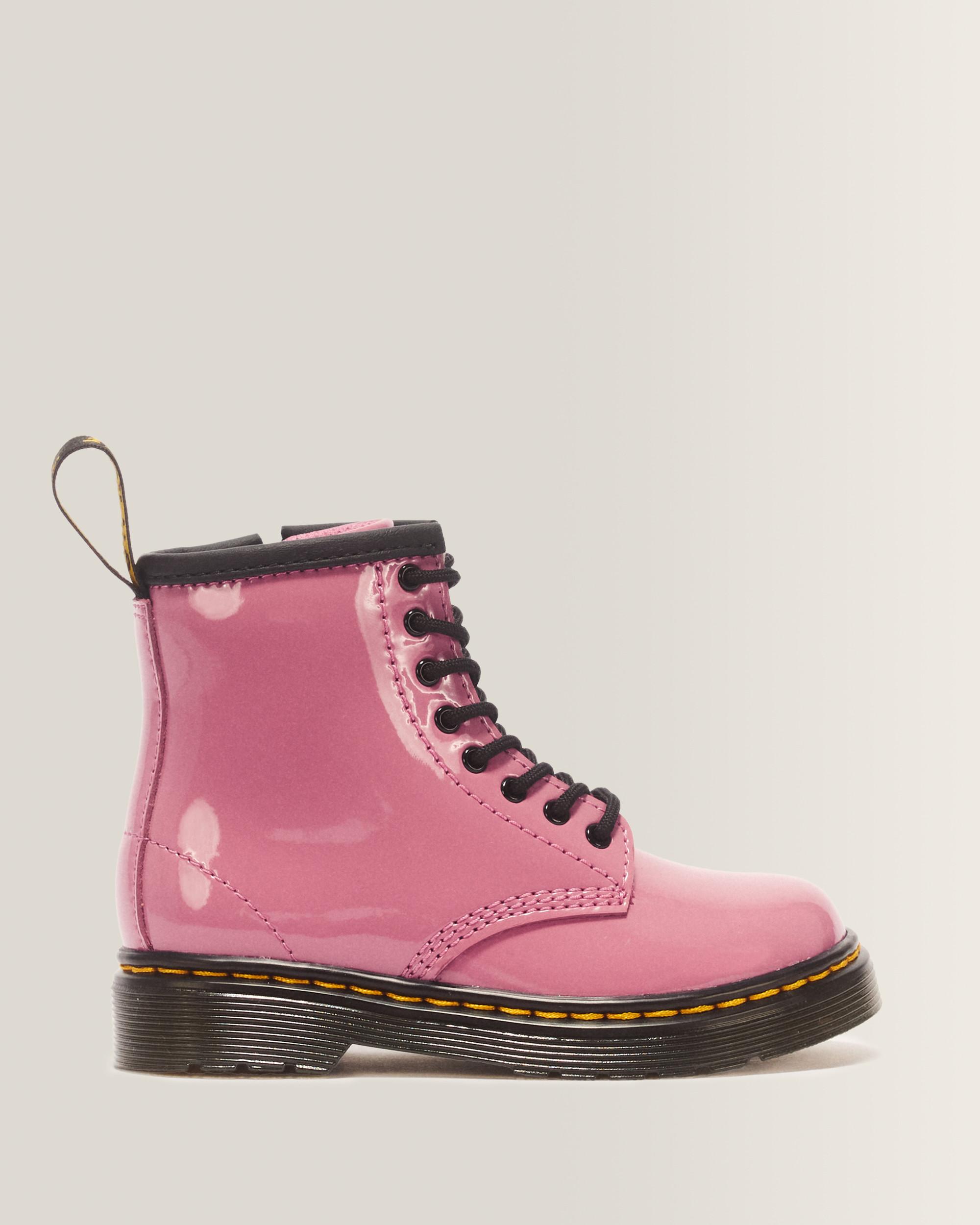 Toddler 1460 Patent Lamper Leather Boots - DMS PINK