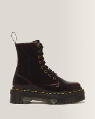 Jadon Arcadia Leather Platform Boots - Cherry Red Arcadia