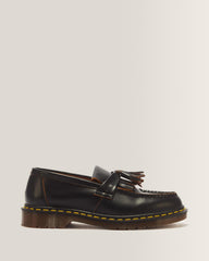 Adrian Made in England Quilon Leather Tassel Loafers - Black