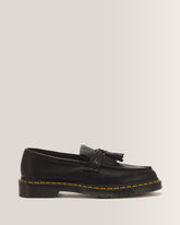 Adrian Yellow Stitch Ambassador Leather Loafers - Black