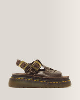 Dunnet Flower Full Grain Leather Sandals - Brown