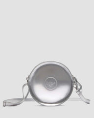 Metallic Round Backpack - Silver Metallic