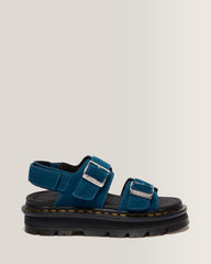 Zebzag Suede Platform Sandals - Blue