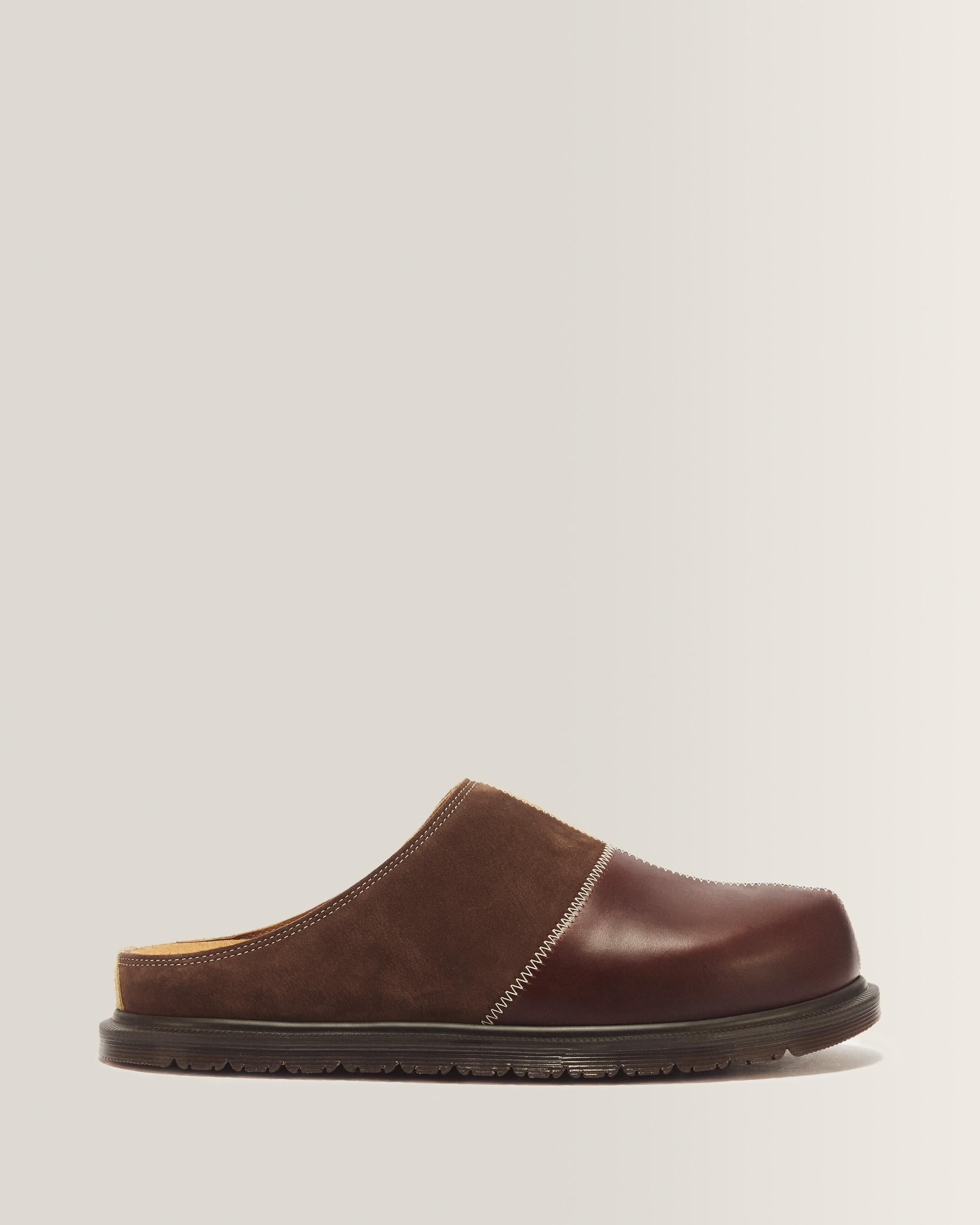 San Patchwork Leather & Nubuck Mules