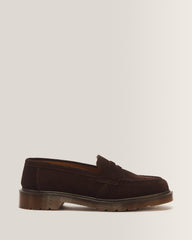 Delapre Penny Loafer Repello Calf Suede Mb - Brown