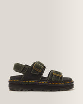 Zebzag Crazy Horse Leather Sandals - DMS GREEN