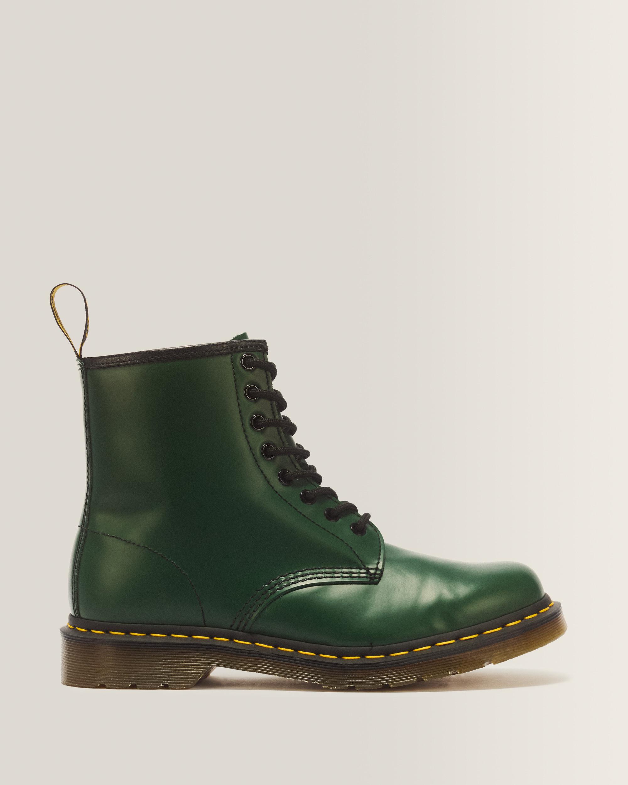 1460 Smooth Leather Lace Up Boots - Green