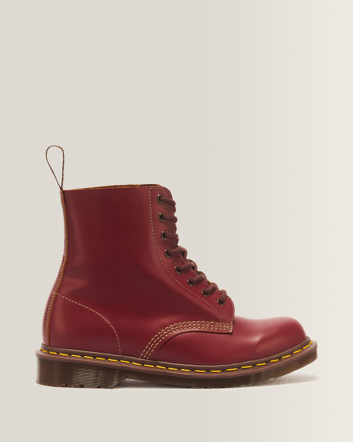 1460 Vintage Made in England Lace Up Boots - Red