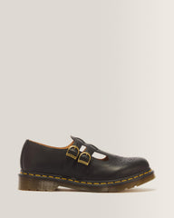 8065 Smooth Leather Mary Jane Shoes - Black