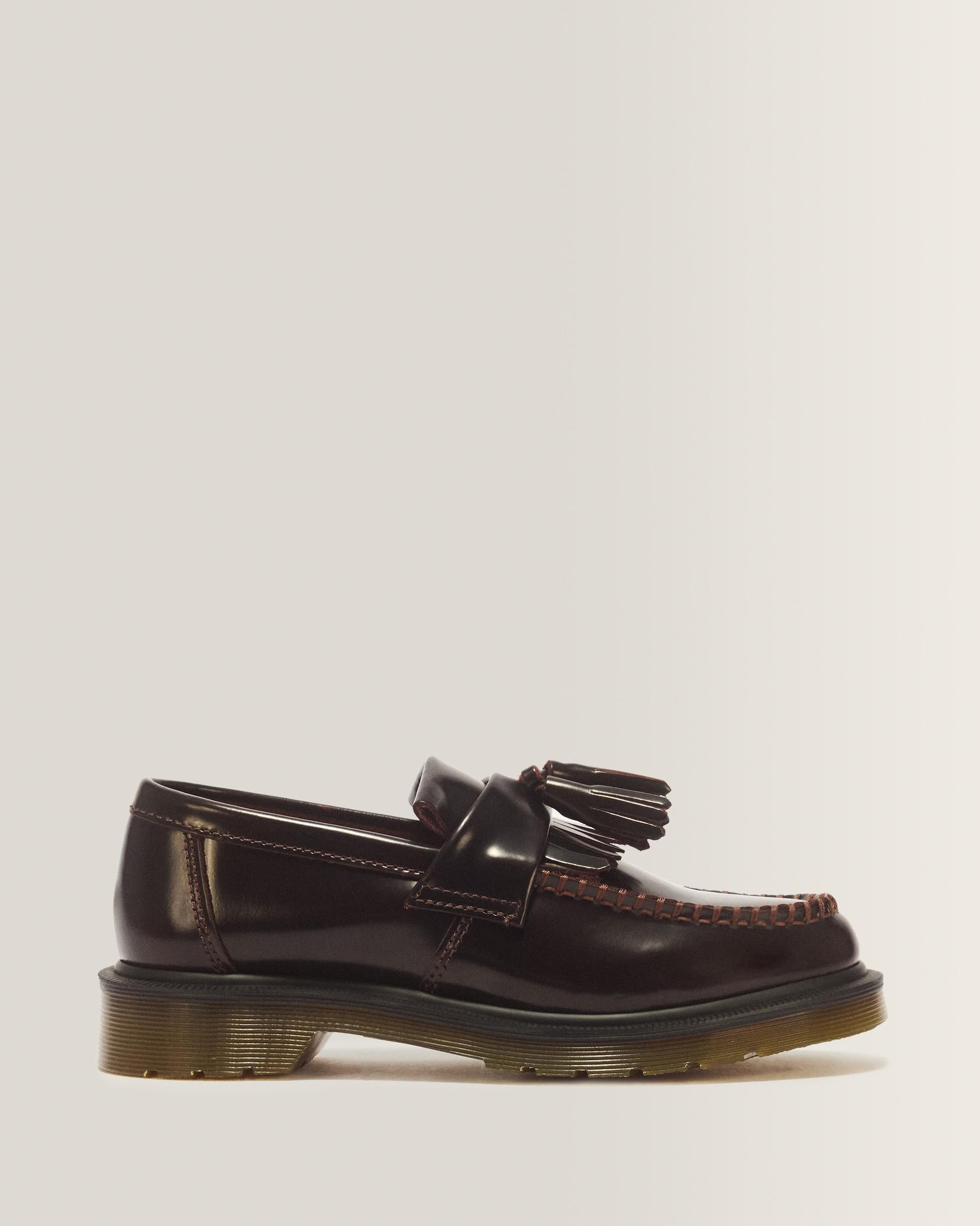 Adrian Arcadia Leather Tassel Loafers - Cherry Red Arcadia