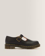 Polley Smooth Leather Mary Janes - Black