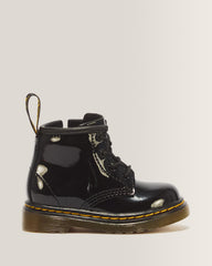 Infant 1460 Patent Leather Lace Up Boots - Black