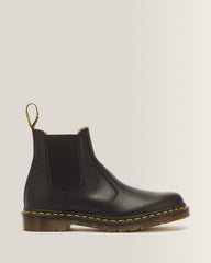2976 Yellow Stitch Smooth Leather Chelsea Boots - Black