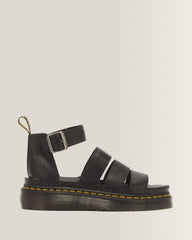 Clarissa II Women's Leather Platform Sandals - BLACK MILLED NAPPA