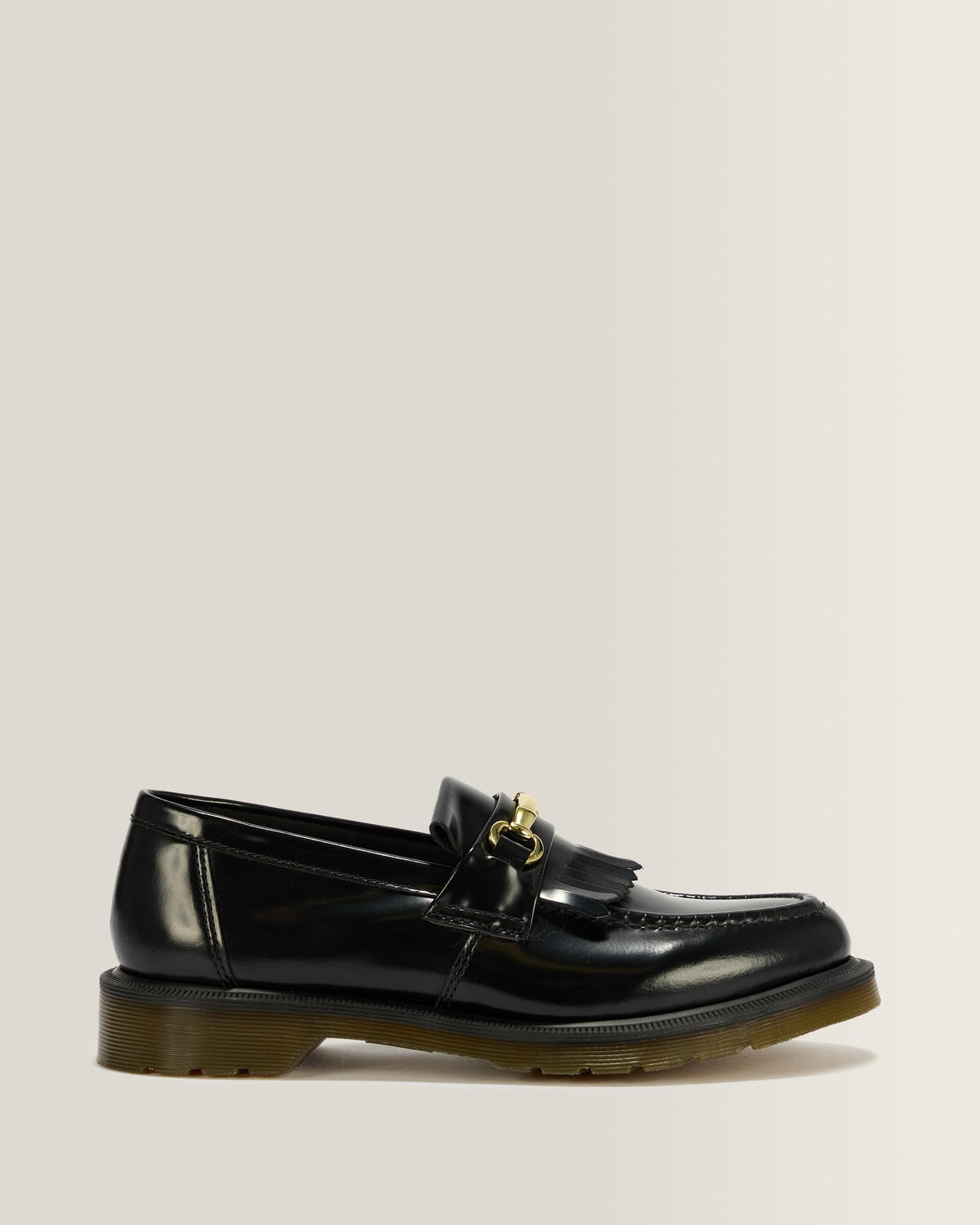 Adrian Snaffle Smooth Leather Kiltie Loafers - Black