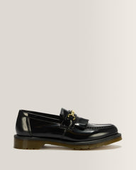 Adrian Snaffle Smooth Leather Kiltie Loafers - Black