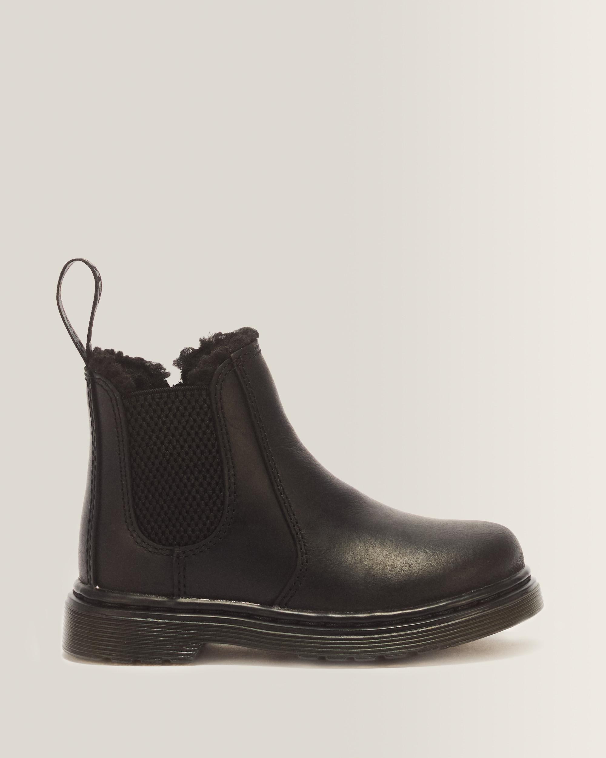 Toddler 2976 Faux Fur Lined Chelsea Boots - Black