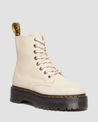 Jadon III Boot Pisa Leather Platforms - Parchment Beige