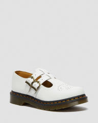 8065 Smooth Leather Mary Jane Shoes - White