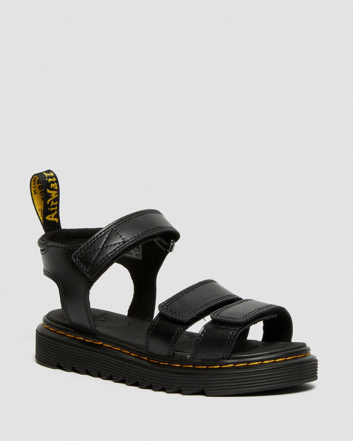 Junior Klaire Leather Strap Sandals - Black