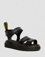 Junior Klaire Leather Strap Sandals - Black