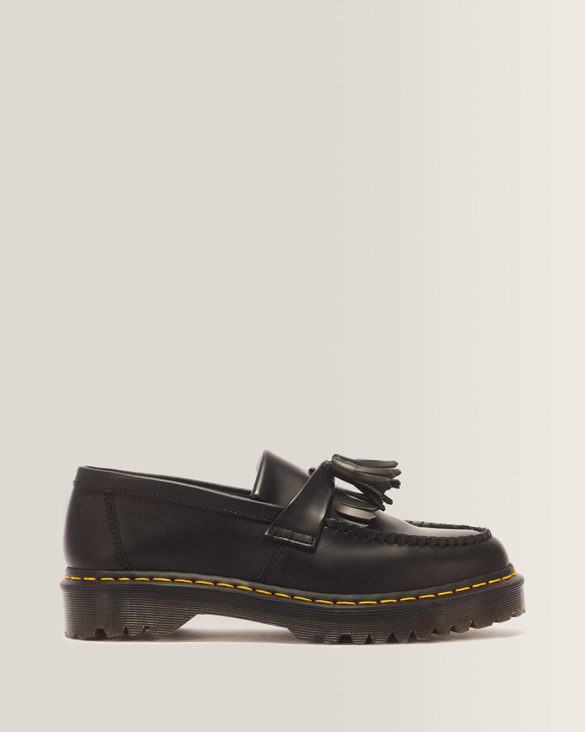 Adrian Bex Smooth Leather Tassel Loafers - Black