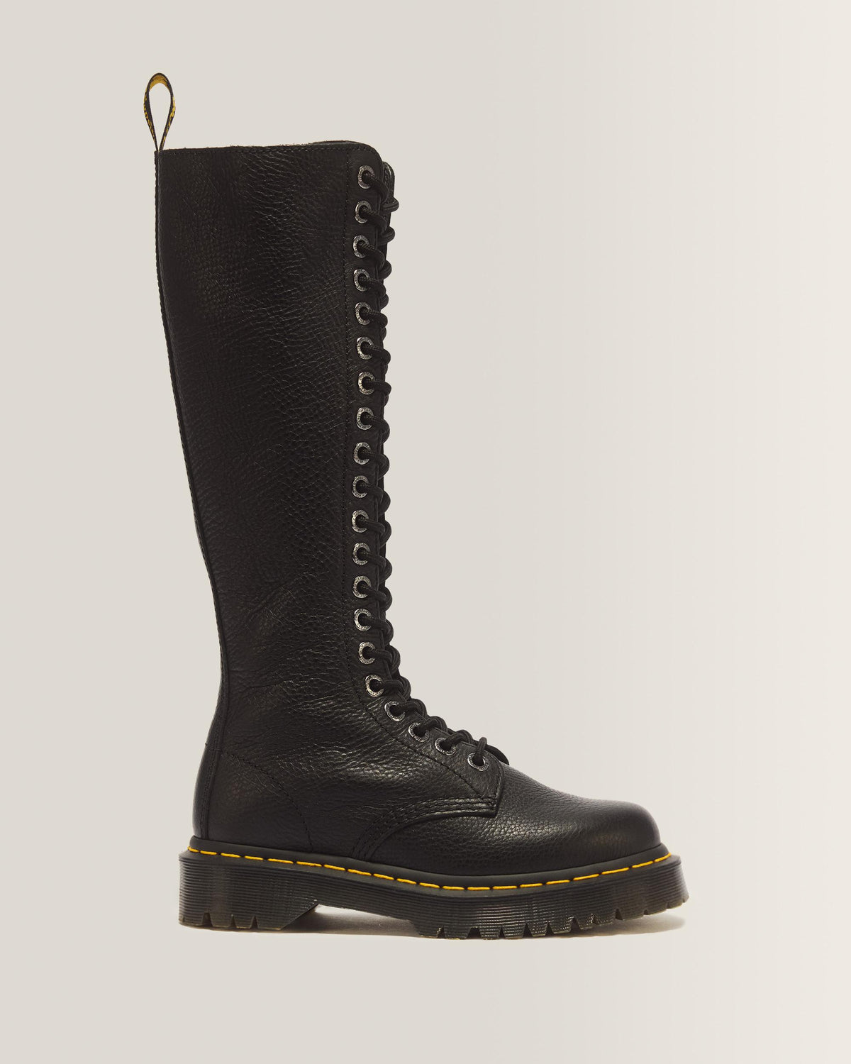 1B60 Bex Pisa Leather Knee High Boots - Black