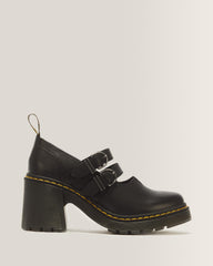 Eviee Sendal Leather Heeled Shoes - Black