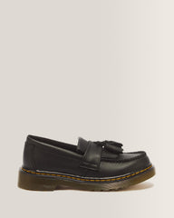 Junior Adrian Softy T Leather Tassel Loafers - Black