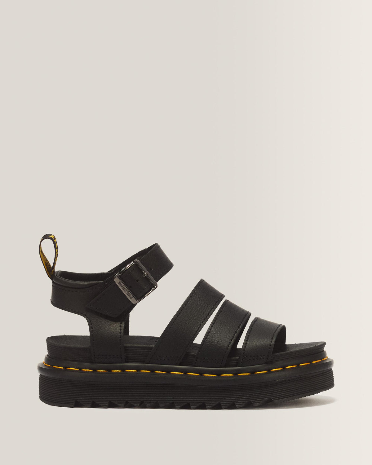 Blaire Athena leather strap sandals - BLACK