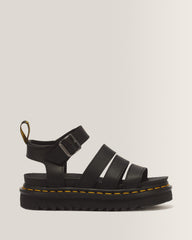 Blaire Athena leather strap sandals - BLACK