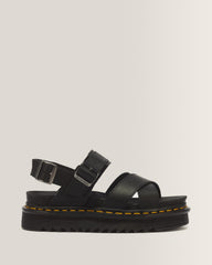 Voss II Athena Leather Strap Sandals - BLACK