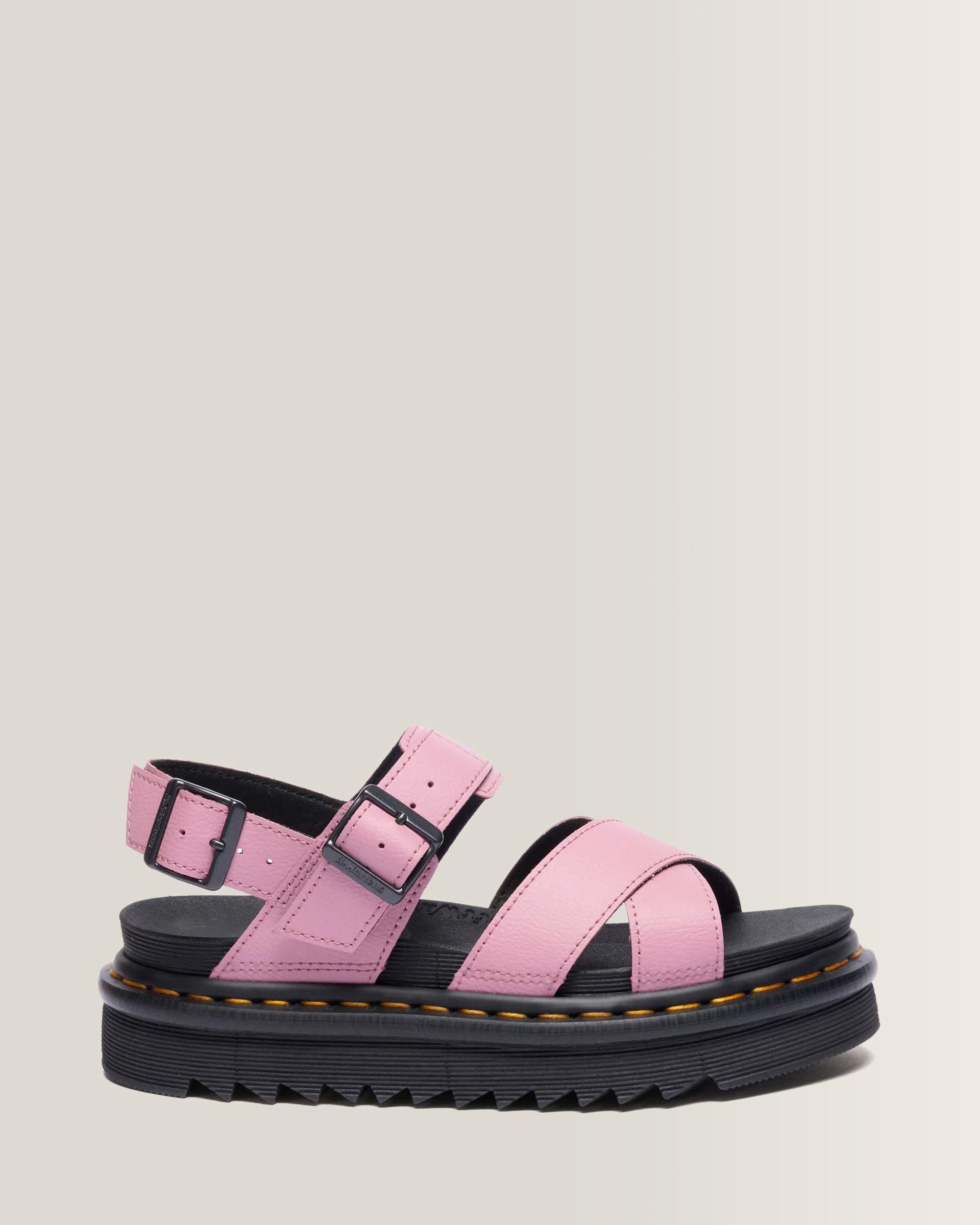 Voss II Athena Leather Strap Sandals - DUSTY ROSE