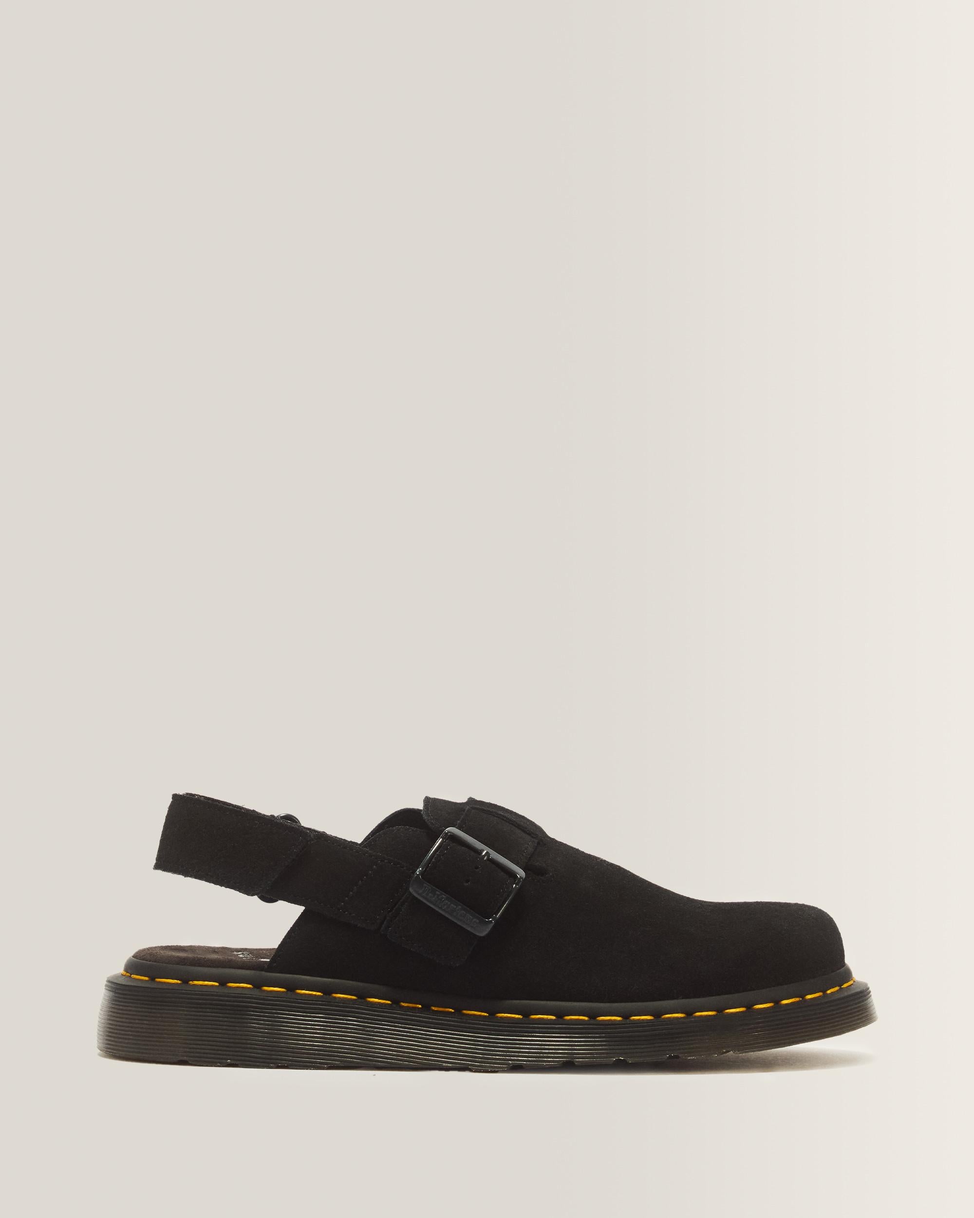 Jorge II Suede Slingback Mules - Black