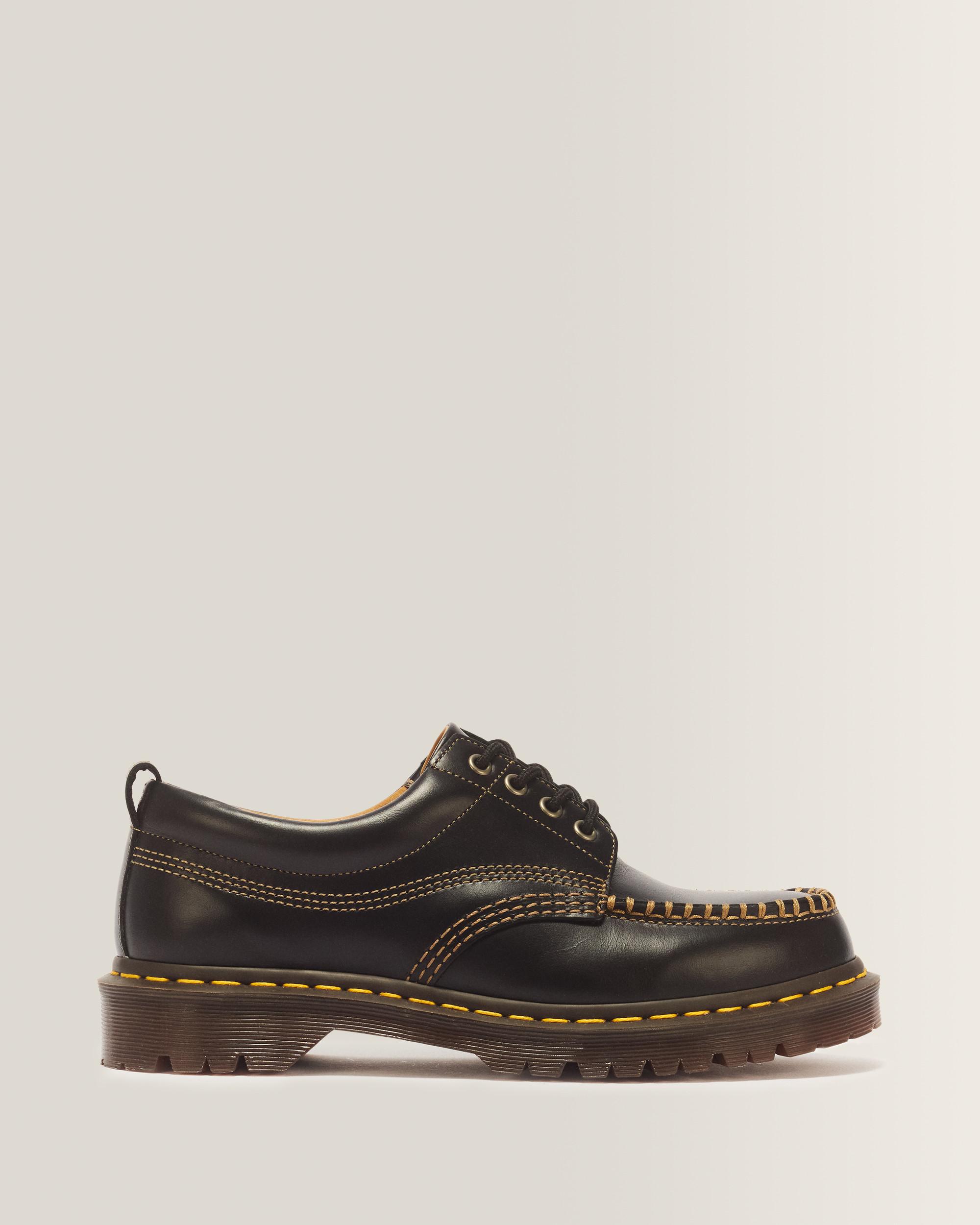 Lowell Leather Moc Toe Shoes - Black