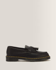 Adrian Yellow Stitch Ambassador Leather Loafers - Black