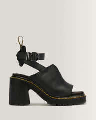 Millee Leather Open Toe Sandals - Black