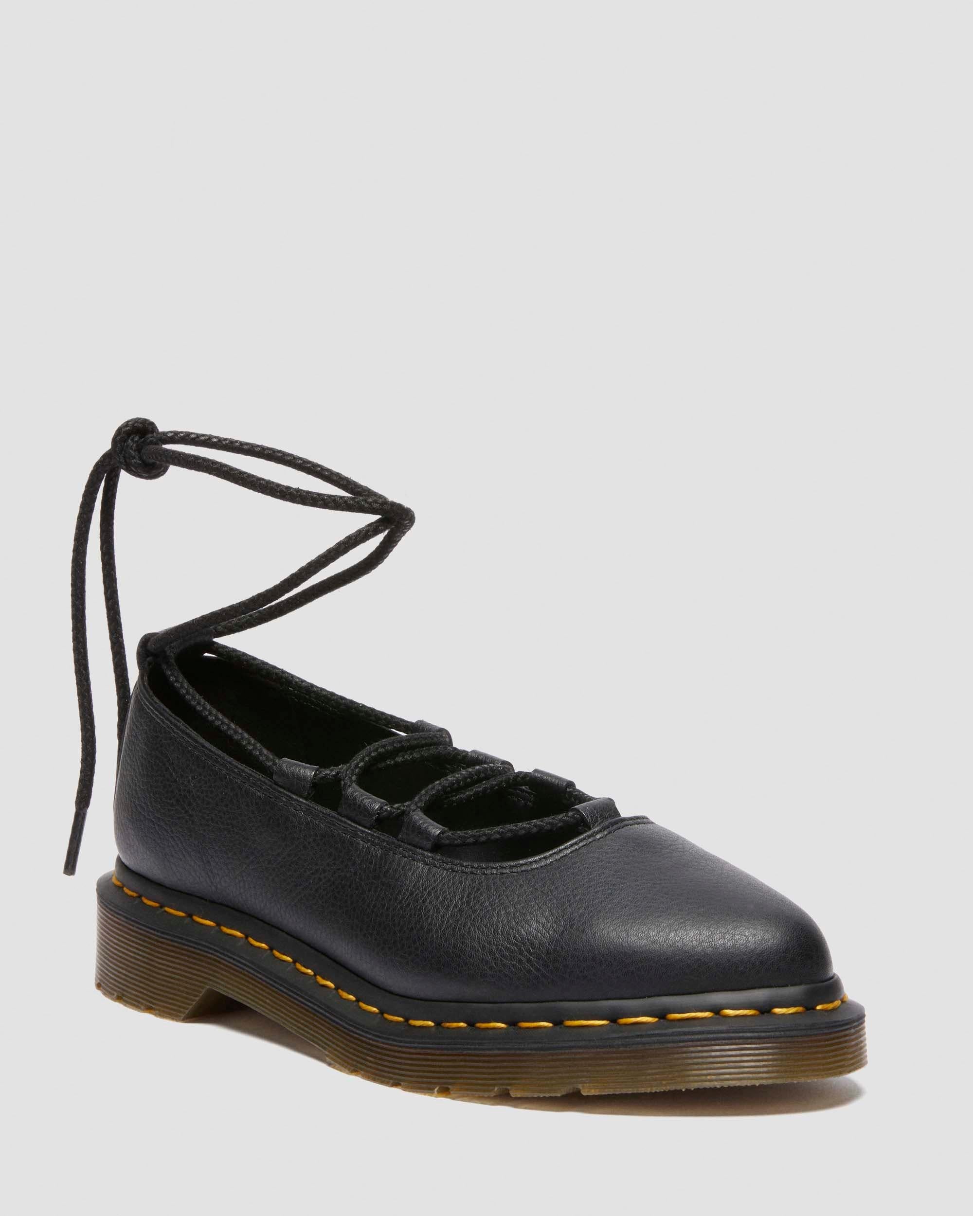 Elphie II Virginia leather ballet flats - Black