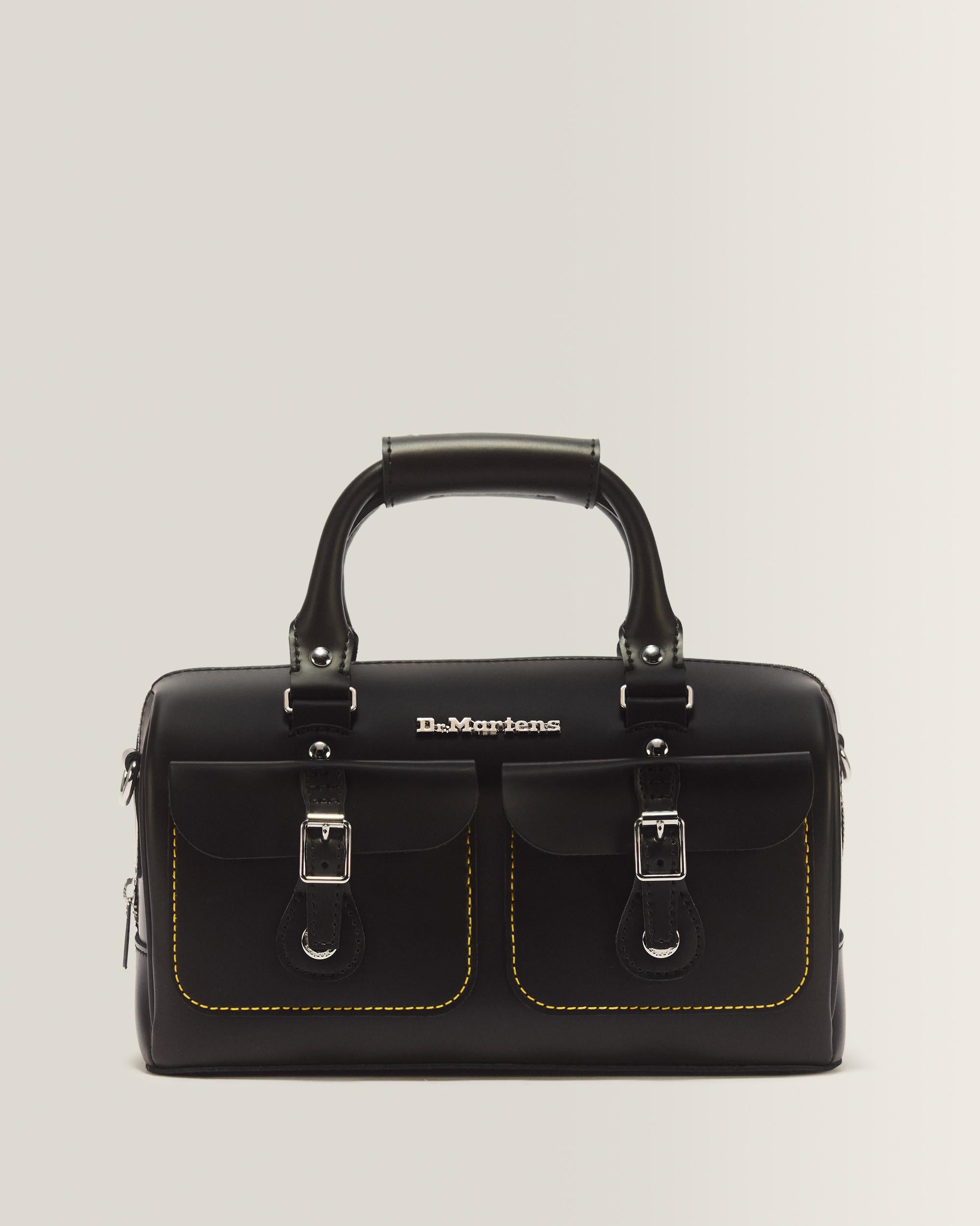 Kiev Leather Top Handle Bag - Black