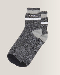 Short Marl Cotton Blend Socks - Black