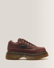 Buzz 5-eye Grizzly leather shoes - Dark Brown