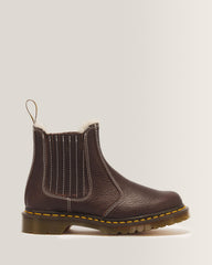 2976 Leonore II Faux Fur Lined Grizzly Leather Chelsea Boots - Dark Brown