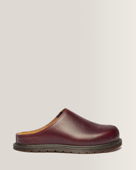 San Orleans Leather Mules - CHERRY RED