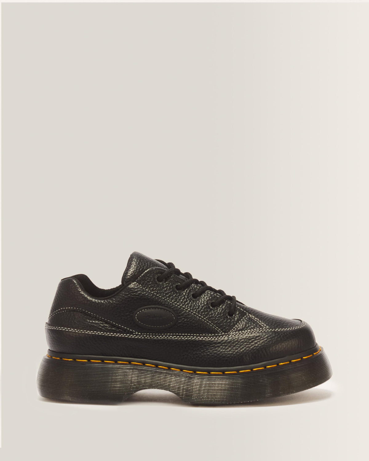 Buzz 5-eye Milled Nappa Leather Shoes - BLACK MILLED NAPPA