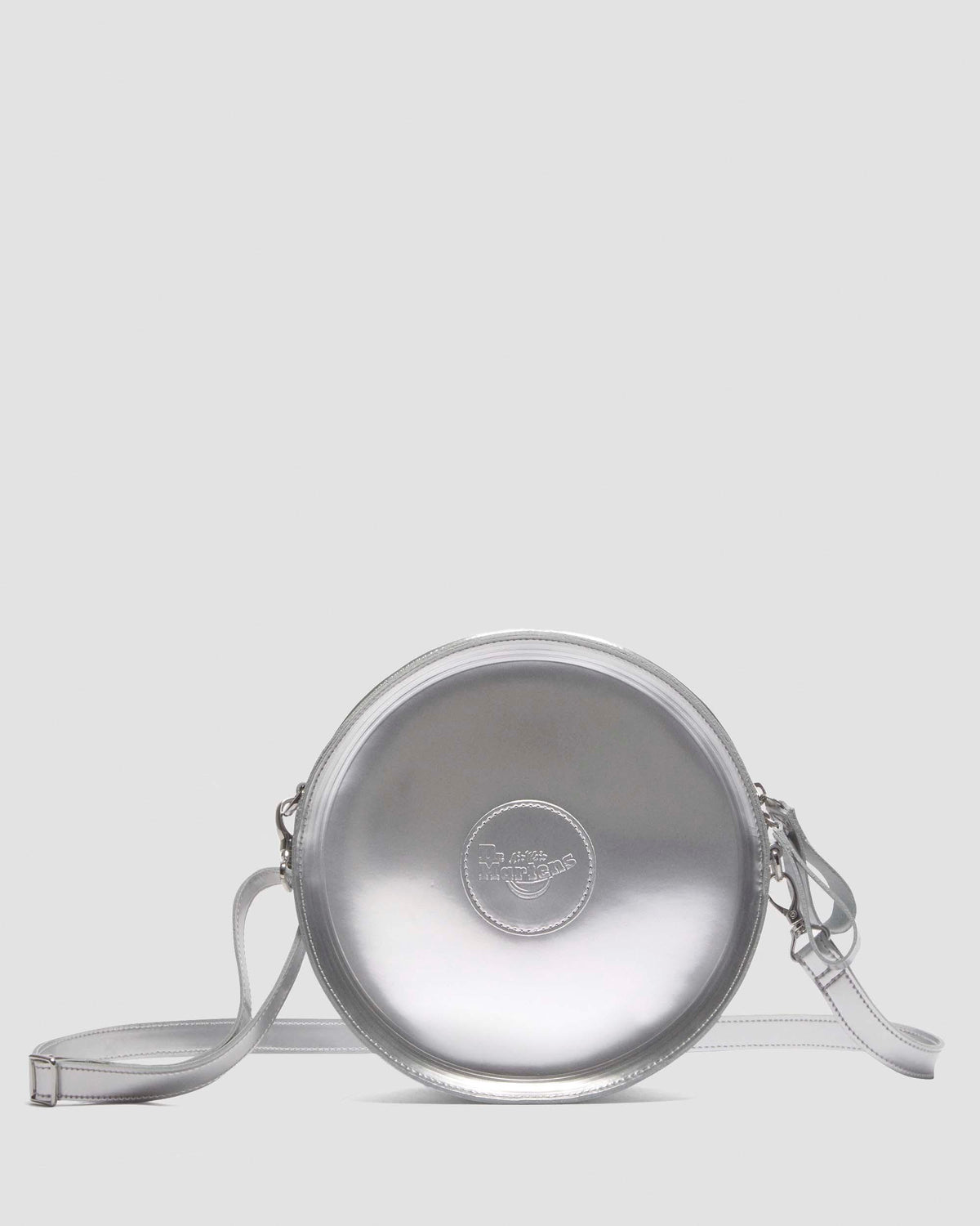 Metallic Round Backpack - Silver Metallic