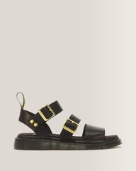 Gryphon Atlas Leather Gladiator Sandals - BLACK ATLAS