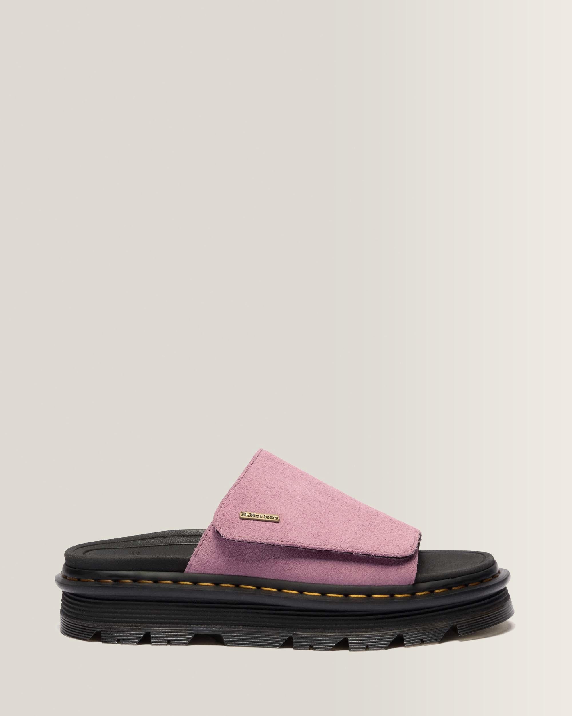 Zebzag Suede Platform Slides - Dusty Rose