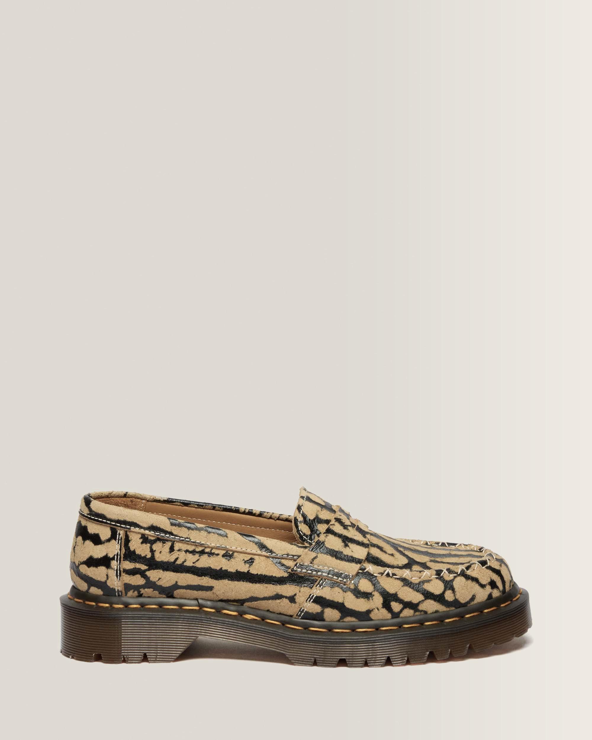Delapre Suede Penny Loafers - TEAK+BLACK