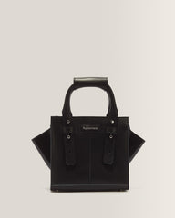 Small Leather Tote Bag - Black